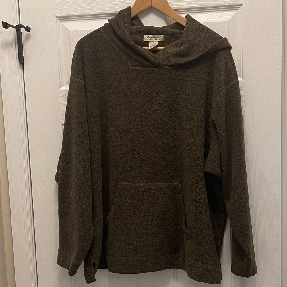Eddie Bauer Brown Hooded Fleece Hoodie - Picture 1 of 6